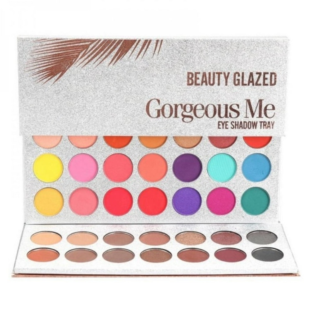 Beauty Glazed Gorgeous Me Eyeshadow Tray Makeup Palette Metallic Matte 63 Colors